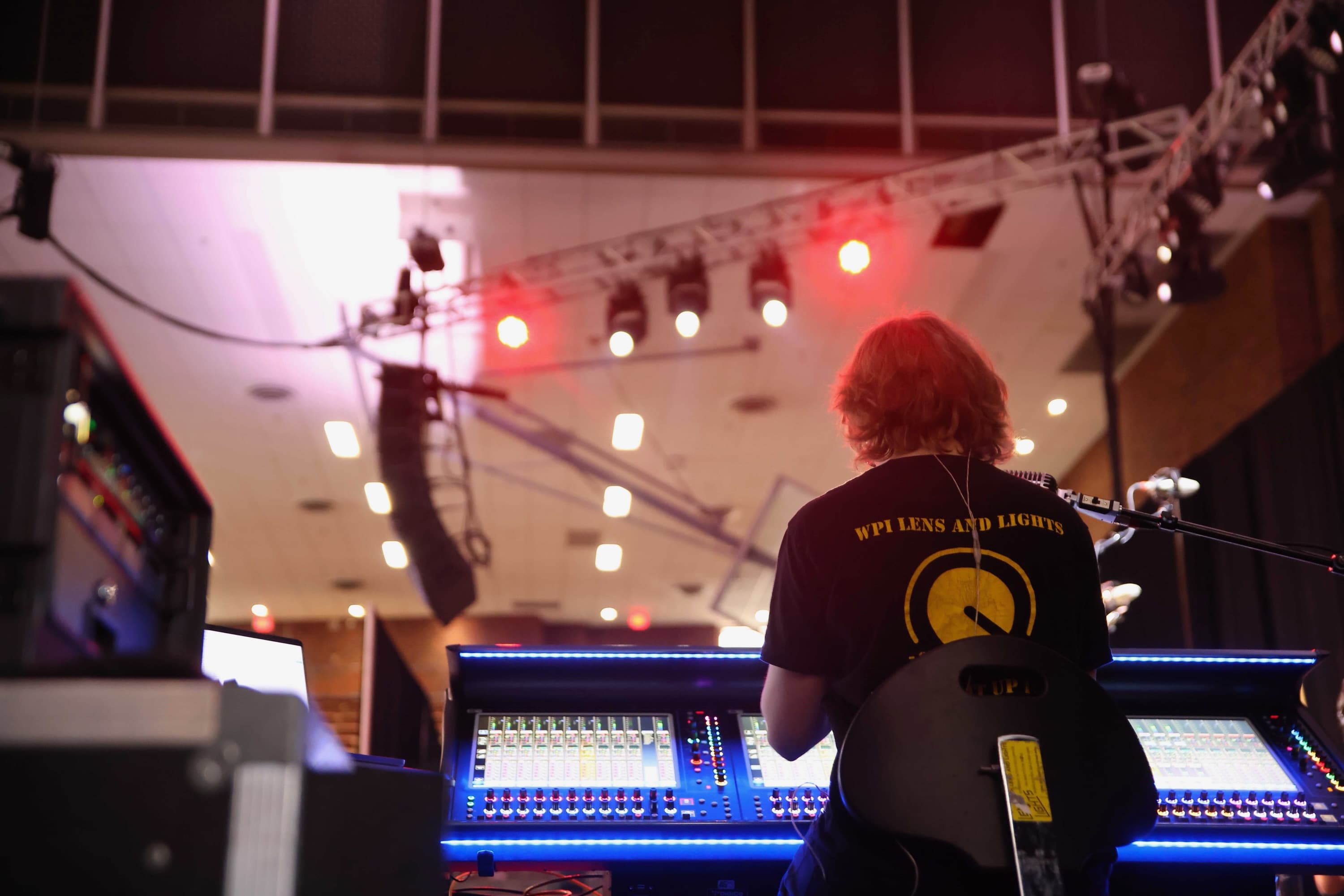 A DiGiCo sound mixing console in use at an event