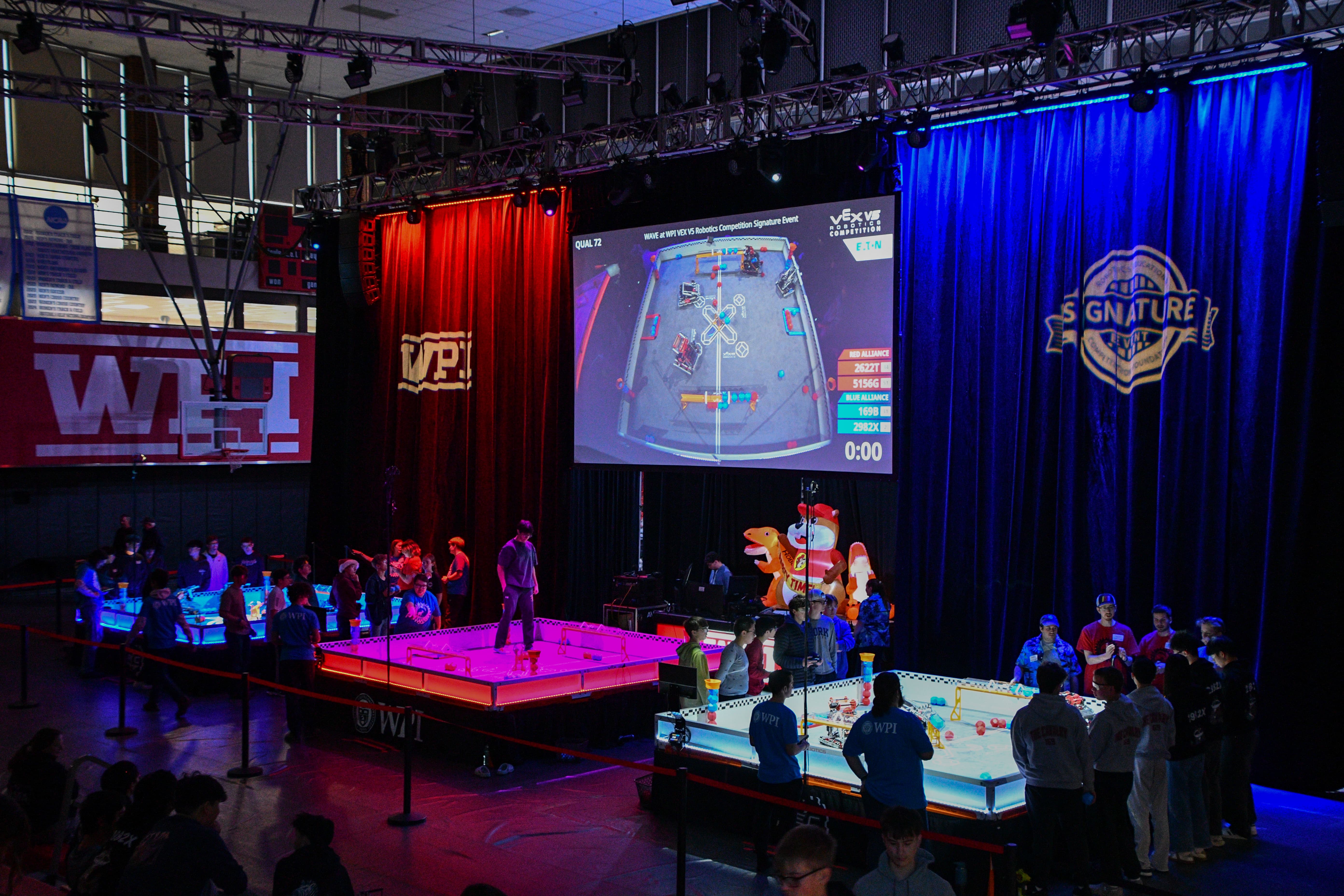 Dynamic area lighting on the competition fields for VEX Robotics
